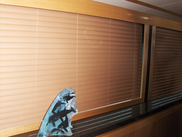 Leather Blinds produced in our custom shop of American made components.